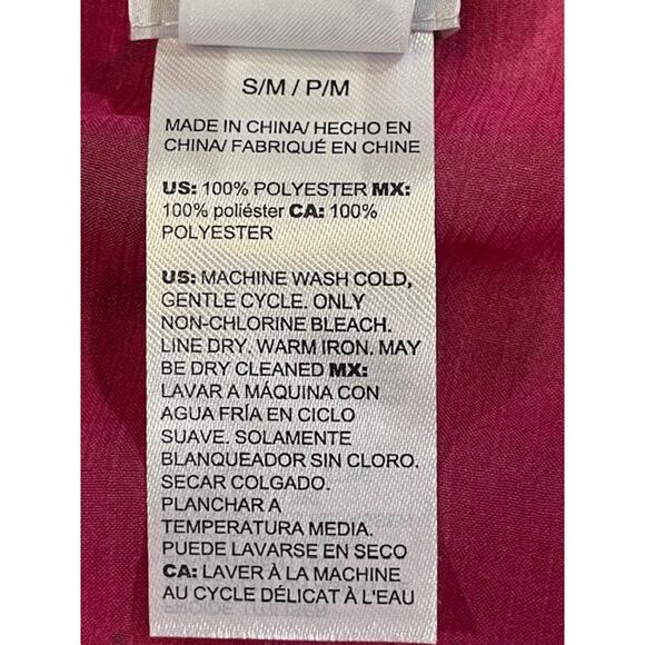 Chico's-Bountiful Floral Poncho in Pink Boatneck Loose Fit NWTS - Picture 6 of 6